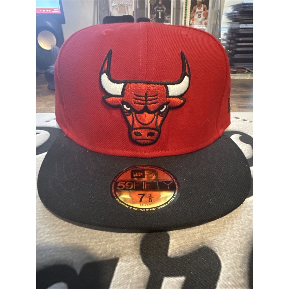 Rare New Era 59fifty Chicago Bulls 6 Rings Fitted Hat 7 3/8 - Picture 1 of 6